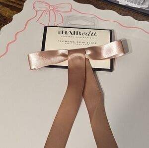 The Hair Edit Satin Bow Hair Slide Accessory NWT!